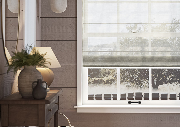 Coachella Voile, Silver Glint - Roman Blind - Image 5